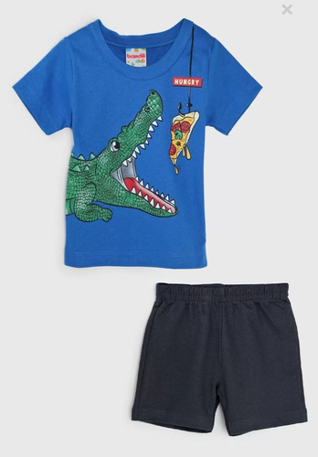 Imagem 1 de 2 de Conjunto Infantil Menino Jacare Brandili