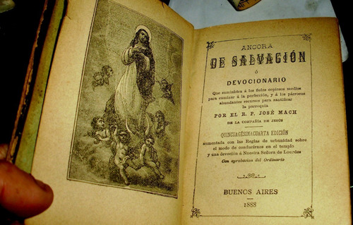 1888-antiguo Ancora De Salvacion Jose Mach -libro