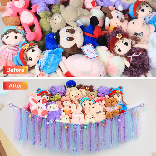 Red De Animales De Peluche O Hamaca Con Luz Led, Hamaca De J