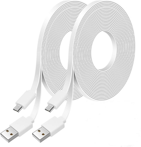 Cable Usb_a Micro Usb Para Cámaras De 3mts. Color Blanco.