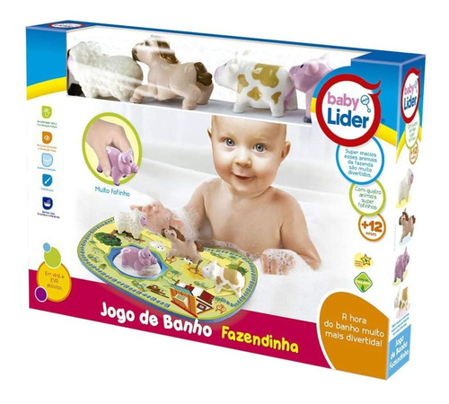 Jogo De Banho Fazendinha Em Vinil E Eva Atoxico 5602 Lider