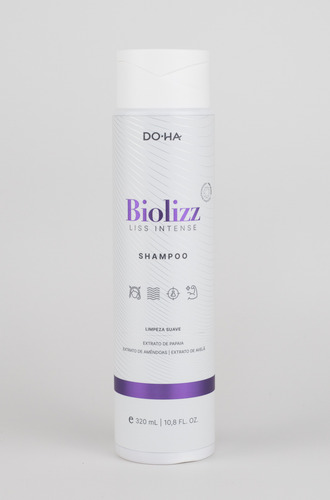 Shampoo Biolizz Liss Intense Doha Efeito Liso Briho Maciez
