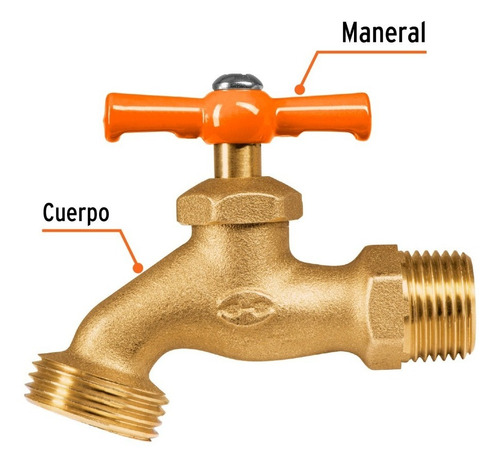 Llave De Nariz Para Jardín, 1/2 , A Granel, Truper. 100817