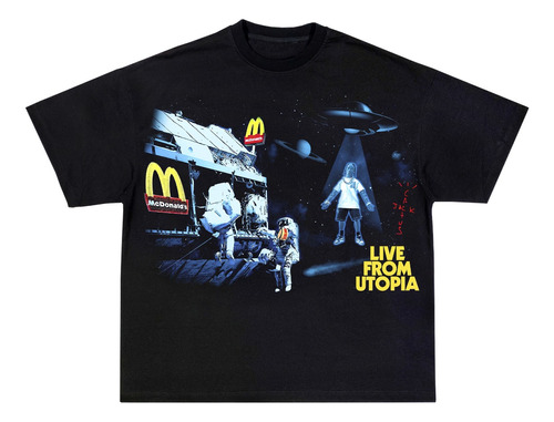 Playera Travis Scott Mcdonalds Live From Utopia Oversize