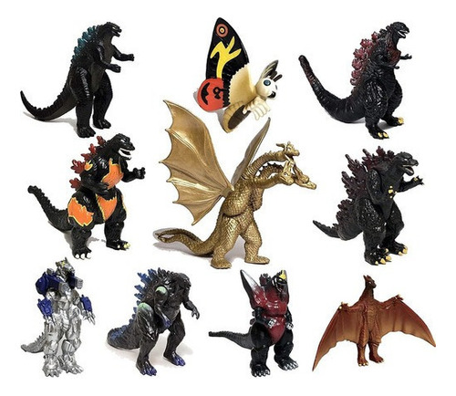 Fwefww 10 Pcs/set Godzilla Toys Figuras De Acción 2019