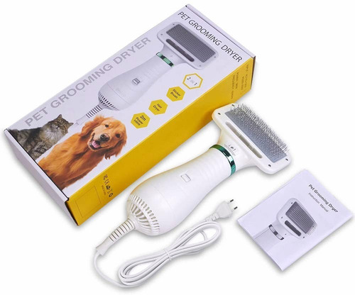 2in1 Pet Grooming Secador De Cabelo Silencioso E Branco
