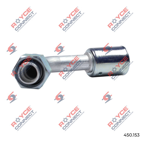 Conexão Radial 45º Fêmea 10mm Aluminio C/ Clip A