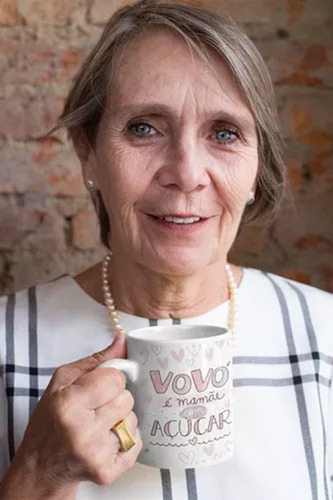 Caneca Avó Vó Vovó É Mãe Com Açúcar Presente Dia Das Avós