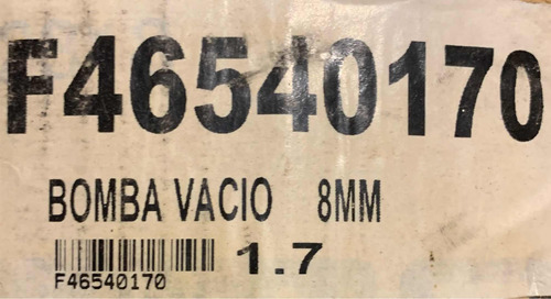 Bomba De Vacío Nueva Fiat 1.7 Diesel 8 Mm