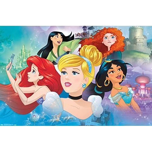 Póster De Disney Princess Gaze 22.375  X 34 