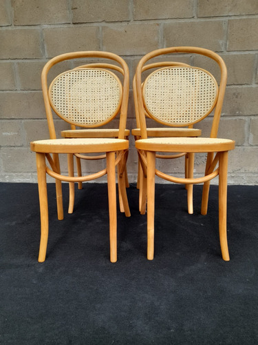 Antiguo Juego 4 Sillas Thonet Mod 11 - 15 Panamá Originales