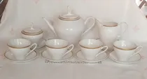 Comprar Juego De Té Porcelana Baviera Con Guarda De Oro Bello
