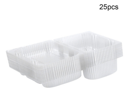 Envase Desechable De Plástico Para Pan Con Bisagras, 25 Unid