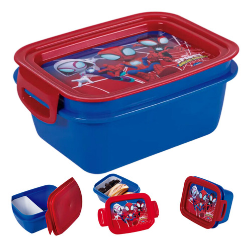 Marmita Bebê Pote Hermético Infantil Merenda Lanche Escolar Cor Spidey