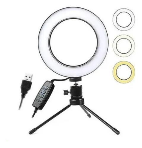 Ring Light 16cm Refletor Luz Iluminador Profissional De Led