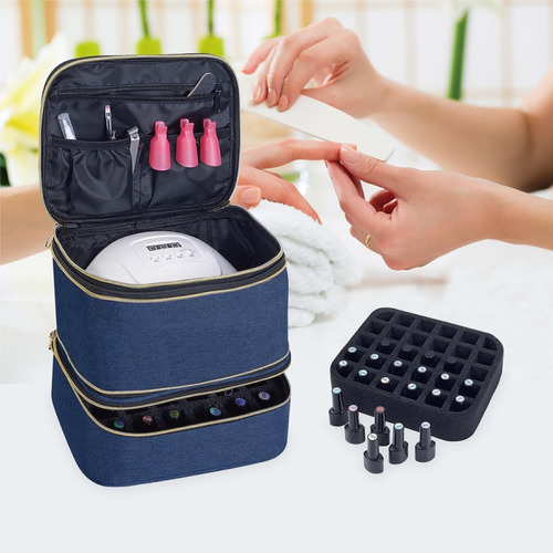 Nail Polish Organizer, Handheld Double Layer Nail Polish Cci