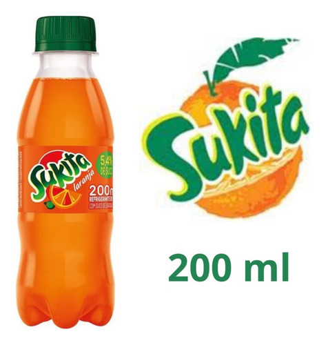 Refrigerante Sukita Laranja Caçulinha 200ml Kit C/ 12 Unid