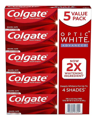 Pasta De Dientes Colgate Optic White Advanced Teeth Whitenin