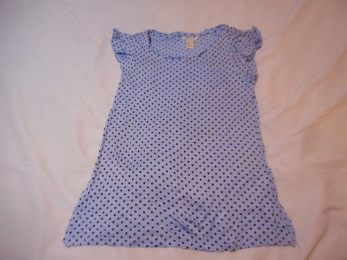 Remera Hym Celeste Lunares Azules Talle Xs