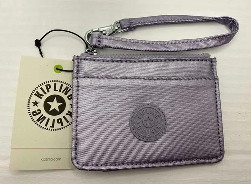 Tarjetero Mujer Kipling Original Lila Met lico Modelo Cindy