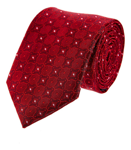 Corbata Hombre Slim Relieve Rojo Vittorio Forti Largo 6.5 cm