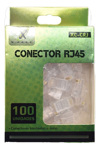 100 Unidades De Conector Rj45 X-cell Xc-crj