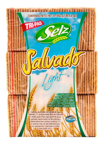 Galletas Salvado Light Selz Tripack 642gr(3unidad)-super