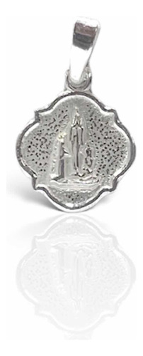 Medalla Virgen De Los Lourdes En Plata Nacional 13mm