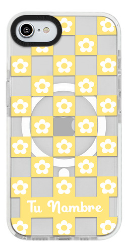 Funda Para iPhone Magsafe Para Mujer Nombre Flores Cuadros