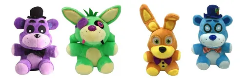 Pack De 4 Juguetes De Peluche Fnaf Bonnie Anime Games Fa