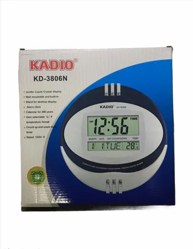 Reloj Digital De Pared Temperatura Fecha Kd 3806n