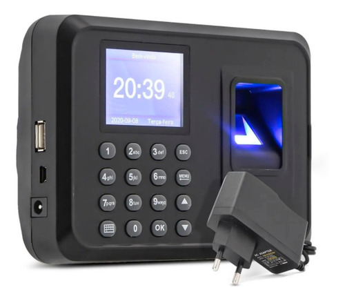 Imagem 1 de 6 de Relógio Ponto Biométrico Digital Pendrive110v/220v
