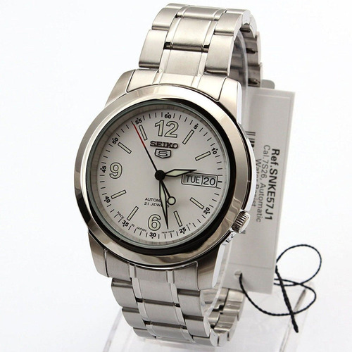Imagen 4 de 5 de Reloj Automatico Seiko 5 Snke57 Hombre 40mm 21 Jewels 100m