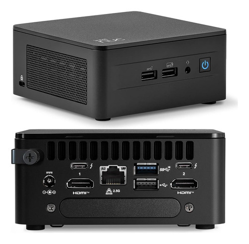 Intel NUC 13 Pro Mini PC (RNUC13L3HI316512U) Core i3-1315u 16 GB de RAM 512 GB SSD Windows 11 Pro para oficina en casa soporte 8K/4K Quad Display WiFi 6E BT 5.3 Thunderbolt