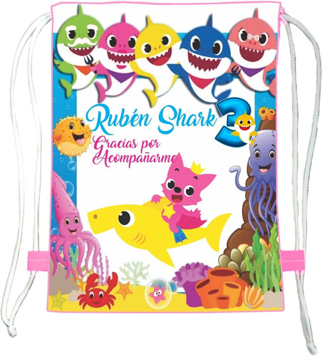 Cotillon Bebe Tiburon Tulas Mochilas Babyshark X 15 