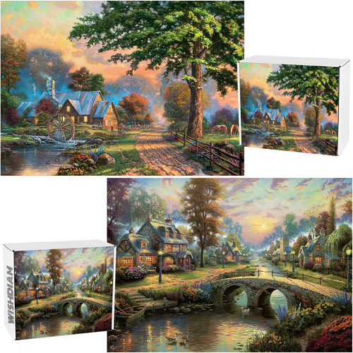 Paquete De 2 Rompecabezas De Thomas & Kinkade Para Adultos D