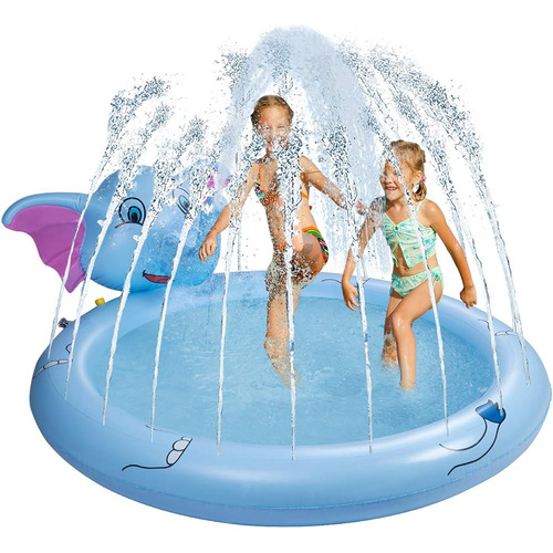 Decorlife Kids Inflable Sprinkler Pool 68 Pulgadas, Mejorado