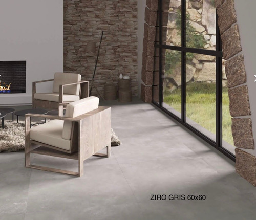 Kav Porcelanato Ziro Gris- Claro 60x60 Mate Pared/piso