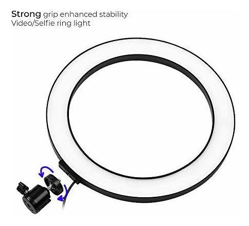 Meea Anillo De Luz Led De 10 Pulgadas Para Selfies, Transmis