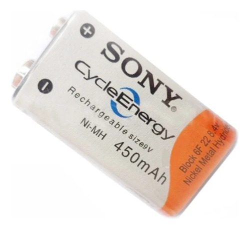 Bateria Sony 9v 450mah Recargable Pila Cuadrada 