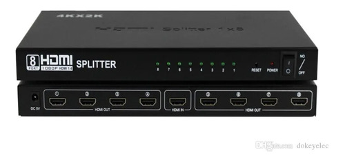 Splitter Hdmi 1 A 8 Puertos 4k 