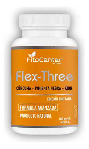 Suplemento Curcuma - Pimienta Negra Fitocenter 100 Capsulas