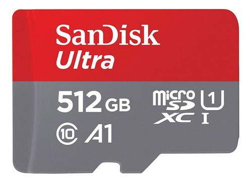 Tarjeta de memoria Sandisk Ultra de 512 gb con adaptador