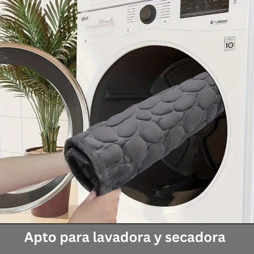 Tapete De Baño Absorbente, Suave Y Antideslizante 60x40cm Gris Oscuro Coral
