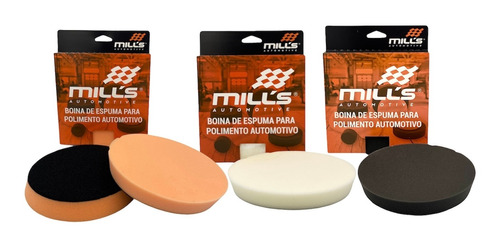 Kit  Boinas Mills 6 Polegadas Corte, Refino E Lustro