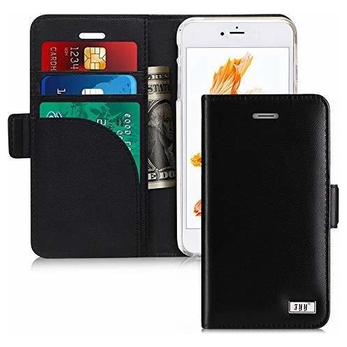 Funda Para iPhone 8 Tipo Cartera De Piel Color Negro