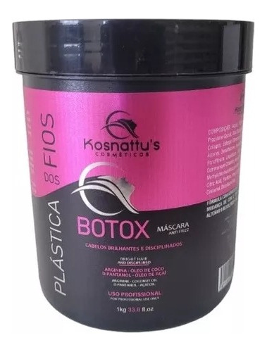 Botox Capilar Profissional Com Formol 1 Kg Kosnattu's