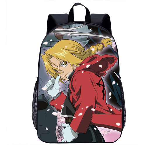 Mochila Escolar Steel Alchemist Para Estudiantes De Primaria