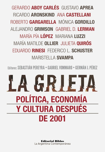 La Grieta Política, Economía Y Cultural Después De 2001