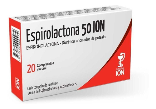 Espirolactona Ion 50 Mg  20 Comprimidos 